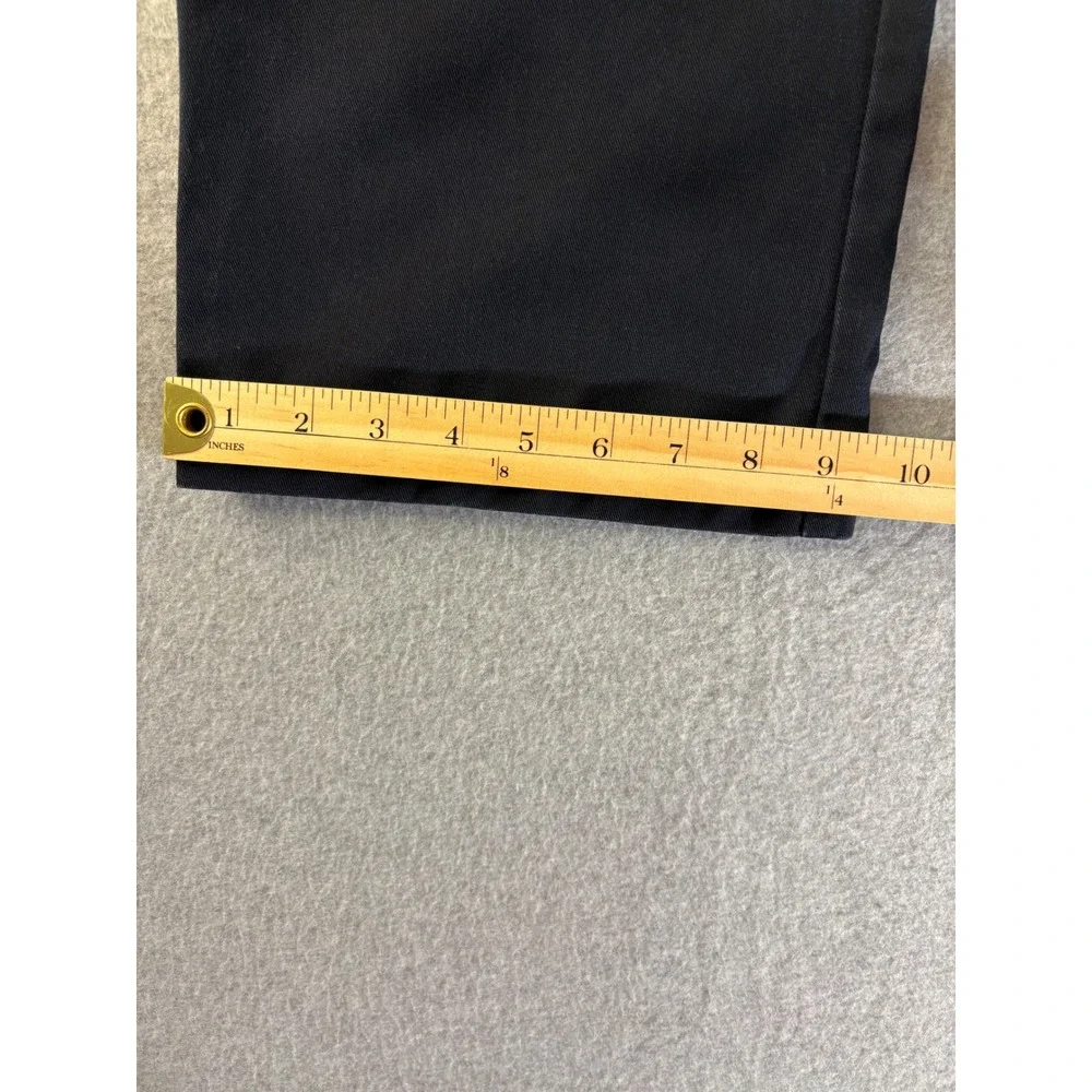 IZOD American Chino Mens Black Straight Leg Pants 34x32 Casual Twill Trousers‎